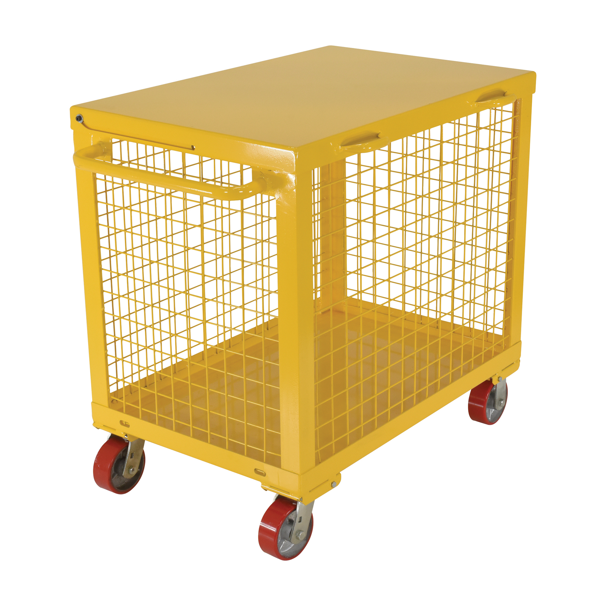 Vestil Steel Expanded Metal Tool Box - 2000-Lb. Capacity, Yellow, Model# TBS-2436-XM-13